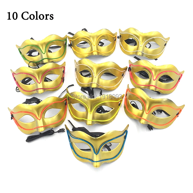 New Fashion twinkling 10 Color Wedding mask With the function of Flashing Party Mask gift Novelty Lighting for Halloween
New Fashion twinkling 10 Color Wedding mask With the function of Flashing Party Mask gift Novelty Lighting for Halloween
