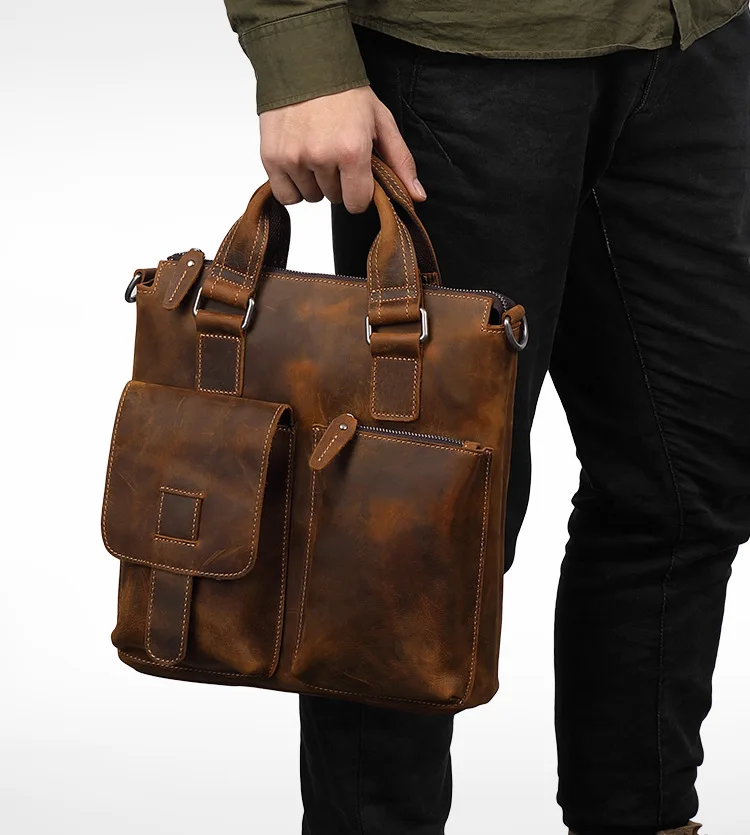 Men's Shoulder Bag Leather Handle Messenger Bag s711-40 Vintage Handmade Crazy Horse Leather Bag Cross Body Vintage Satchel Bags
Men's Shoulder Bag Leather Handle Messenger Bag s711-40 Vintage Handmade Crazy Horse Leather Bag Cross Body Vintage Satchel Bags