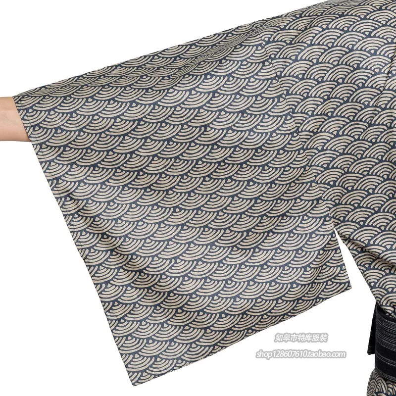 Male Simple Japanese kimono robes summer long sleeved 100% cotton bathrobe fashion casual waves dressing gown men bathrobe DH047
Male Simple Japanese kimono robes summer long sleeved 100% cotton bathrobe fashion casual waves dressing gown men bathrobe DH047