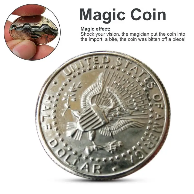 Hot Two Fold Bite Coin Dollars Magic Close-Up Bite Restored Illusion Coin For Magic Show Bitten Coin Coin And Bite Currency
Hot Two Fold Bite Coin Dollars Magic Close-Up Bite Restored Illusion Coin For Magic Show Bitten Coin Coin And Bite Currency