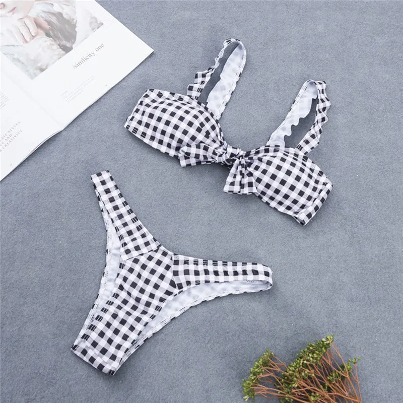 2019 Latest Women's Plaid Sexy Swimwear Push-up Bikini Set Female Bandage Low Waist Swimsuit 2Pcs Bathing Suit Brazilian Biquini
2019 Latest Women's Plaid Sexy Swimwear Push-up Bikini Set Female Bandage Low Waist Swimsuit 2Pcs Bathing Suit Brazilian Biquini