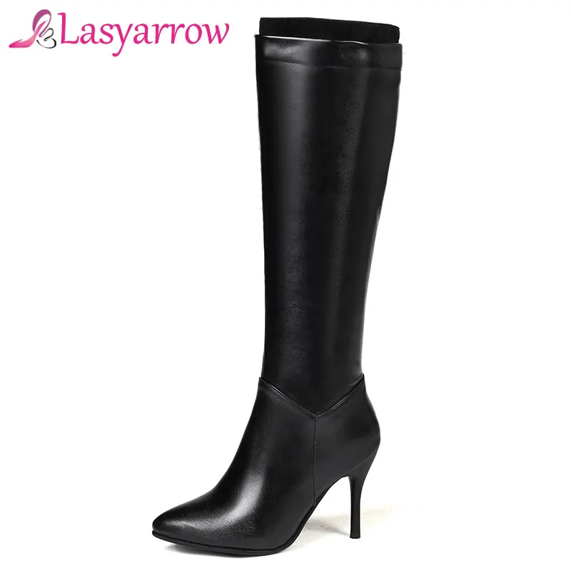 Lasyarrow High Heels Knee High Knight Boots Women Black White Stiletto Boots Sexy Ladies Zapatos Femininas Side Zipper Botas
Lasyarrow High Heels Knee High Knight Boots Women Black White Stiletto Boots Sexy Ladies Zapatos Femininas Side Zipper Botas