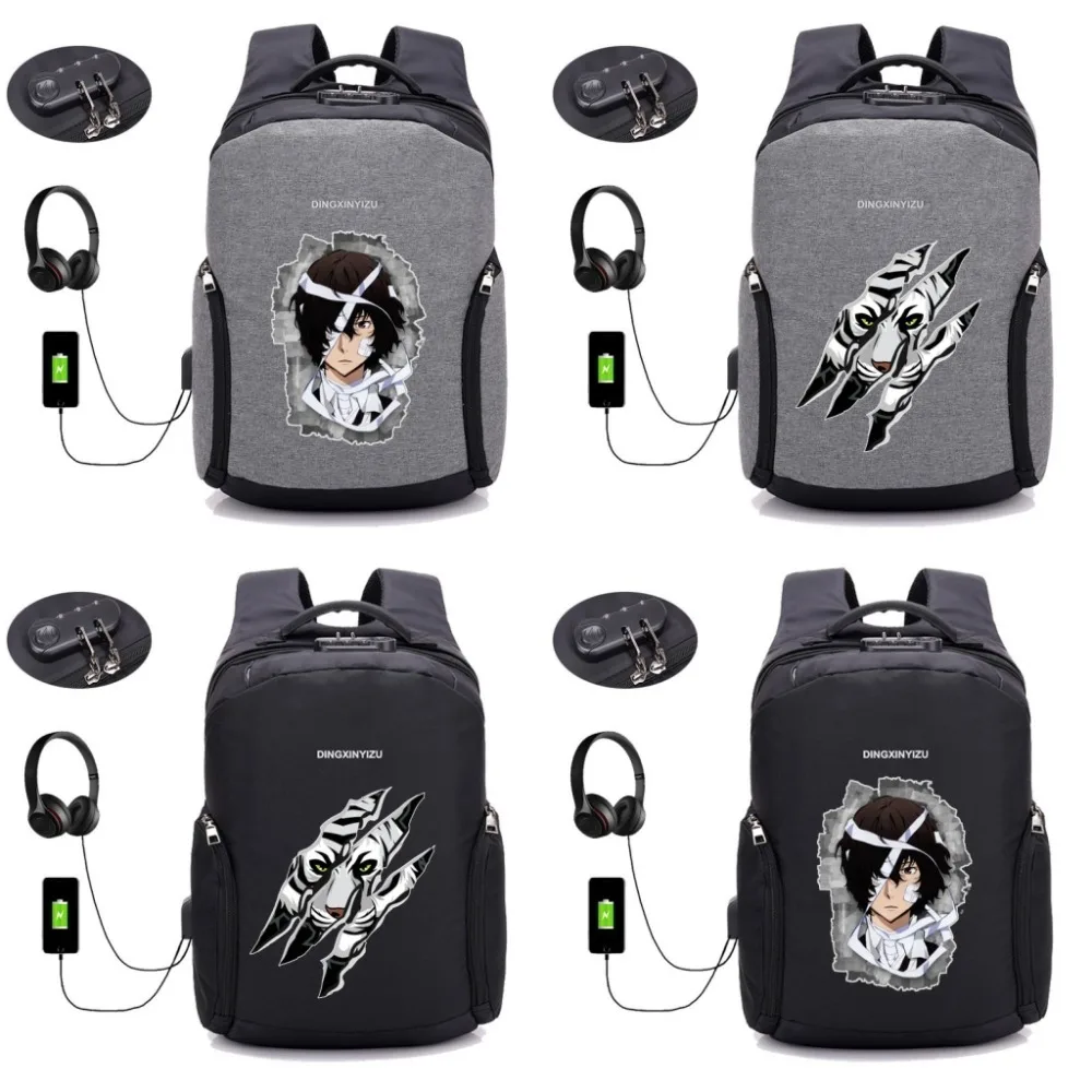 anime Bungou Stray Dogs backpack USB charging backpacks teenager women men travel backpack waterproof backpack 4 style
anime Bungou Stray Dogs backpack USB charging backpacks teenager women men travel backpack waterproof backpack 4 style