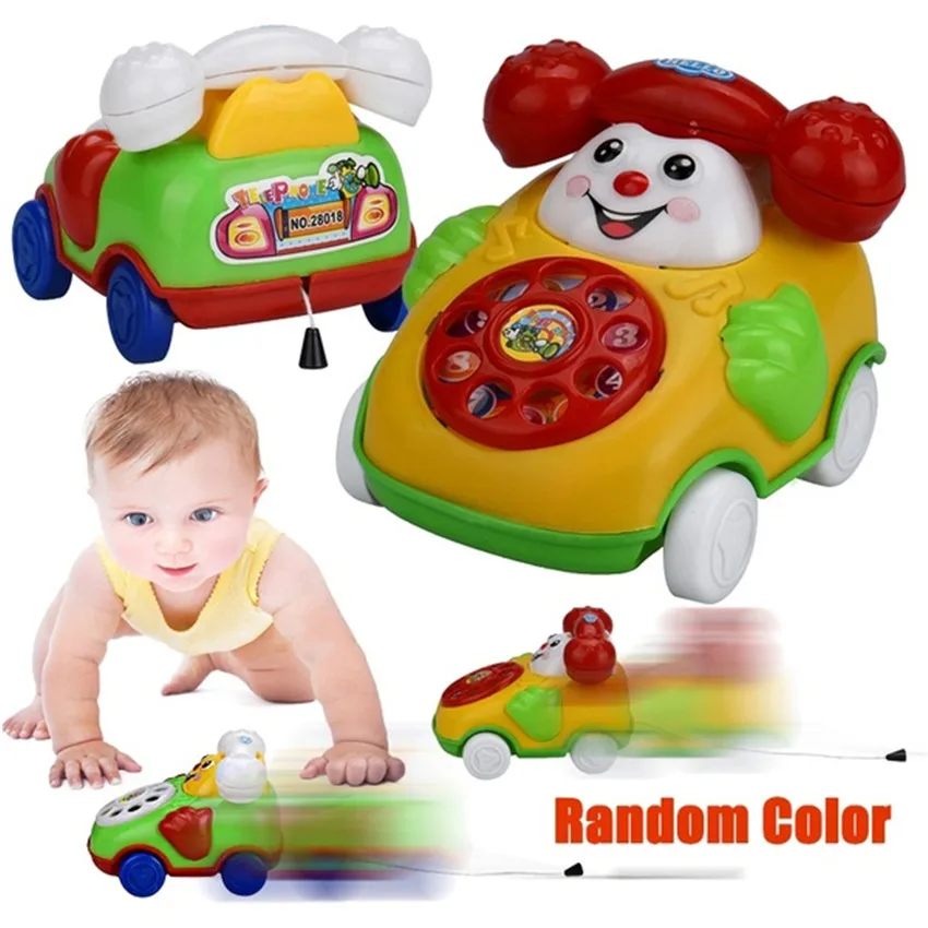 

1PC Random Toddler's Simulation Phone Toys Child Educational Intelligence Developmental Toy Kids Baby Cute Pull Line Car Gifts
