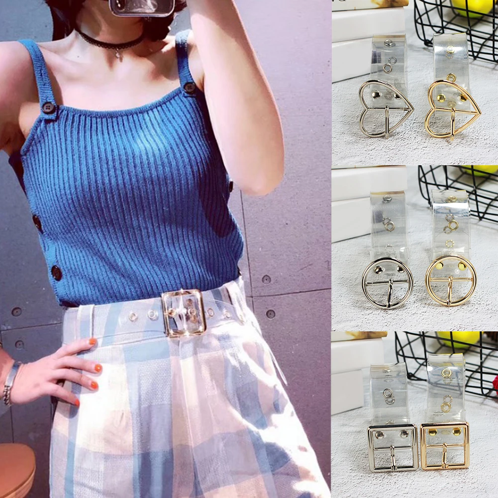 2019 summer Women Waist Belt Laser Metal Buckle Casual Decoration Pin Transparent Fashion Lady Girls Waistband
2019 summer Women Waist Belt Laser Metal Buckle Casual Decoration Pin Transparent Fashion Lady Girls Waistband