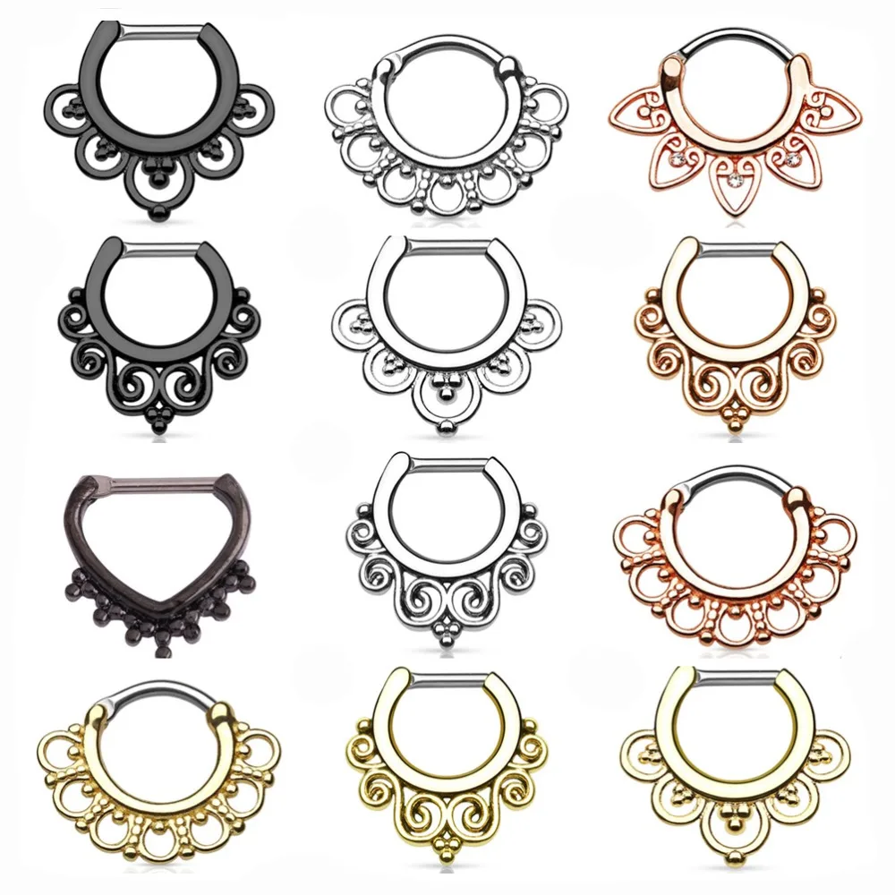1PC Indian Nose Ring Real Piercings Fashion Titanium Shaft Nariz Body Jewelry Septum Clicker Nose Pircings Earring Gauges
1PC Indian Nose Ring Real Piercings Fashion Titanium Shaft Nariz Body Jewelry Septum Clicker Nose Pircings Earring Gauges