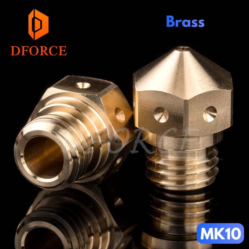Dforce Super high quality MK10 Nozzle for Hotend Kit mk10 brass nozzle M7 3D printer Brass MK10 Nozzle
Dforce Super high quality MK10 Nozzle for Hotend Kit mk10 brass nozzle M7 3D printer Brass MK10 Nozzle