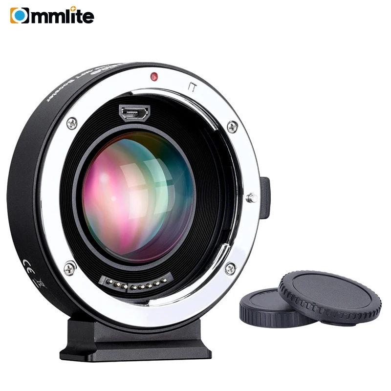 

Commlite CM-AEF-MFT AF EXIF 0.71X Reduce Speed Booster Lens Adapter Ring for Canon EF Lens to Micro Four Thirds M4/3 Cameras.