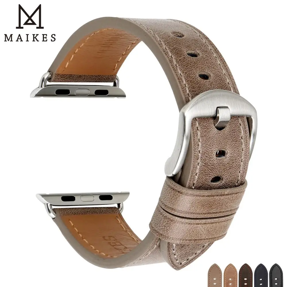 MAIKES Watch Accessories Apple Watch 44mm For Band Apple watch series 4 44mm 42mm 40mm 38mm Genuine Leather iwatch Bracelets
MAIKES Watch Accessories Apple Watch 44mm For Band Apple watch series 4 44mm 42mm 40mm 38mm Genuine Leather iwatch Bracelets