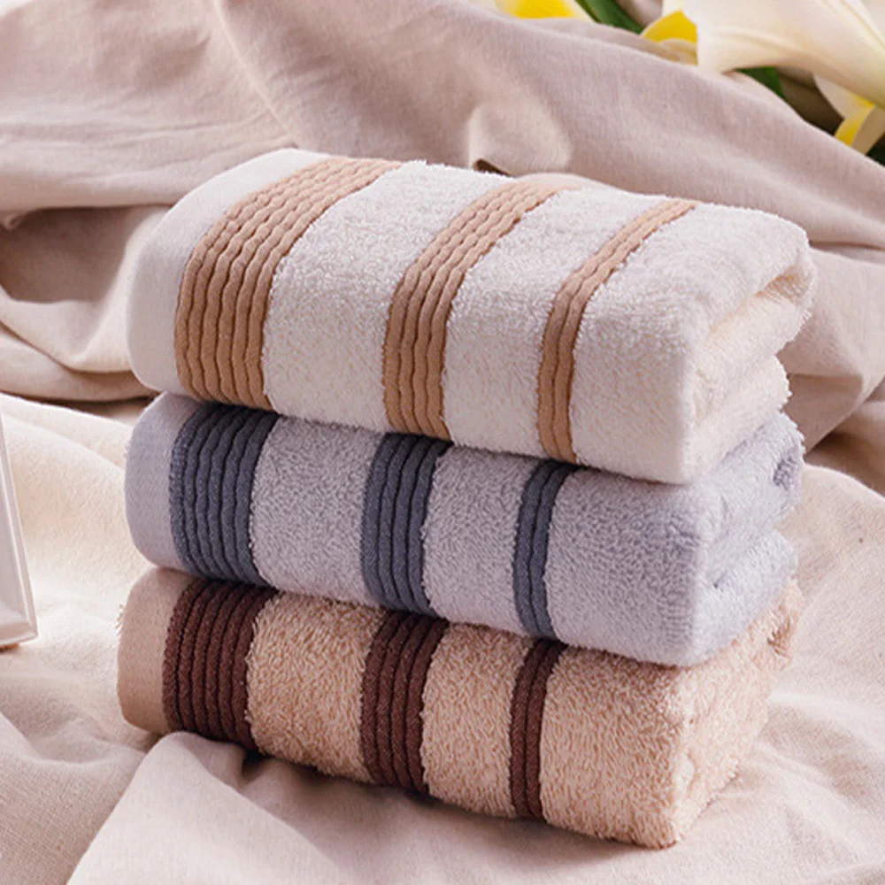 1Pcs Simple Striped Towel Cotton Home Use Towel Washcloth Bathing Wipe Towel 73*35cm
1Pcs Simple Striped Towel Cotton Home Use Towel Washcloth Bathing Wipe Towel 73*35cm