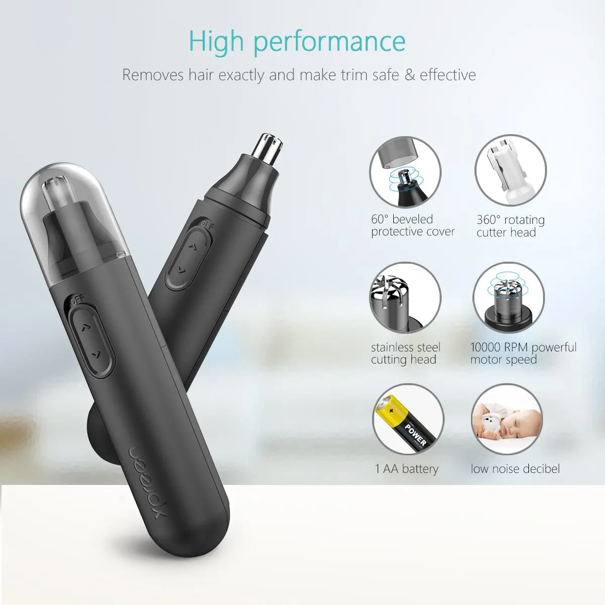 Nose Trimmer Nose Hair Trimmer High-Speed Rotating Waterproof ABS Hair Trimmer For Men
Nose Trimmer Nose Hair Trimmer High-Speed Rotating Waterproof ABS Hair Trimmer For Men
