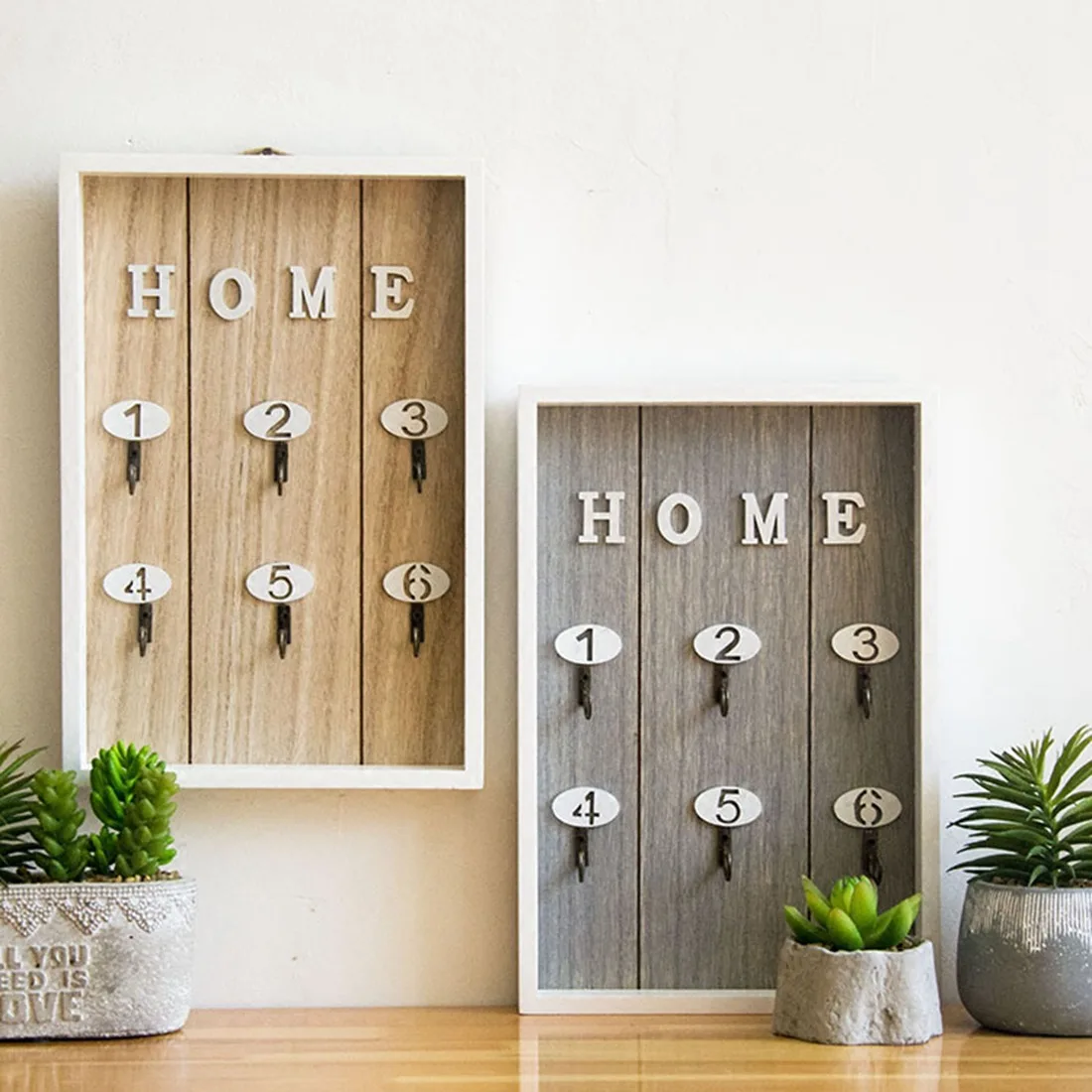 Gray INS Scandinavian Style Wall Decoration Handmade Wooden "HOME" Key Box Creative Key Box Wall Creative Room Decoration
Gray INS Scandinavian Style Wall Decoration Handmade Wooden "HOME" Key Box Creative Key Box Wall Creative Room Decoration