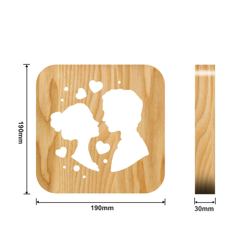Creative Wood Night Light Decor Nightlight Love Couple Usb Desk Table Lamp 3d Visual Bedroom Child Gift Wood Decorative Lighting
Creative Wood Night Light Decor Nightlight Love Couple Usb Desk Table Lamp 3d Visual Bedroom Child Gift Wood Decorative Lighting