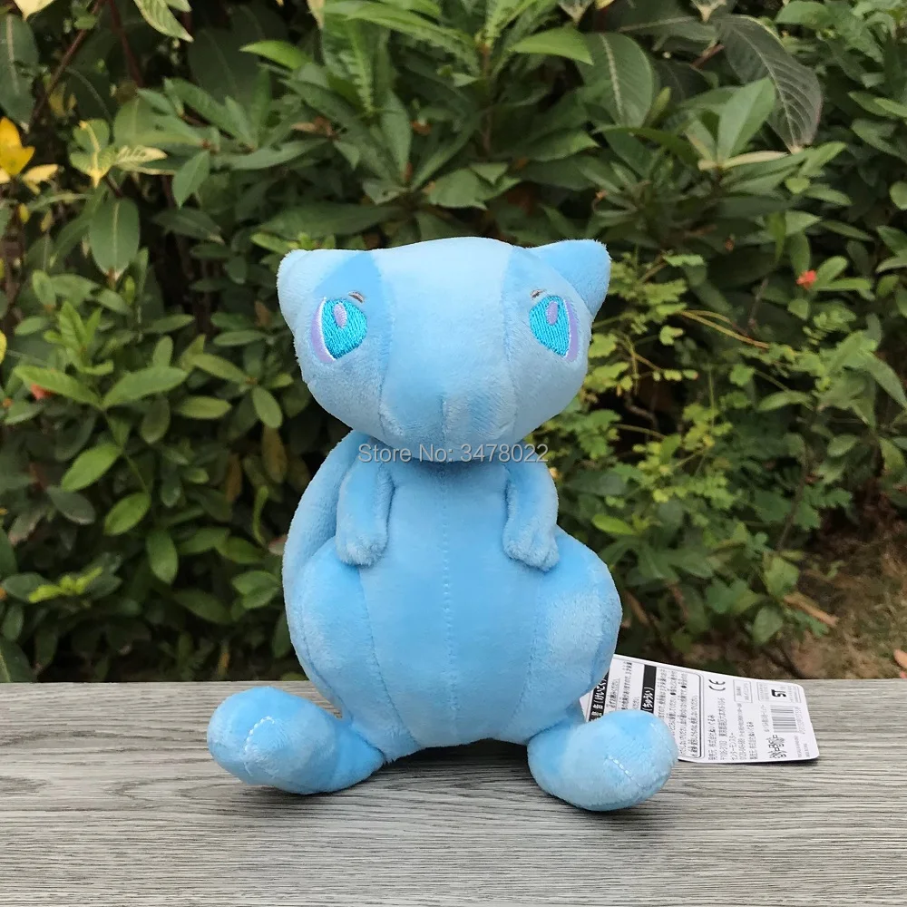16 см Новинка Солнце Луна аниме блестящие Mew плюшевые игрушки синий мультфильм