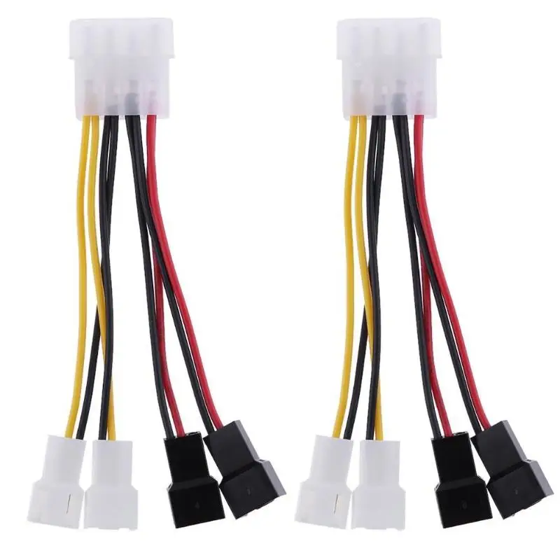 High quality 2pcs/lot Computer Cooling Fan Power Cables 4Pin Molex to 3Pin fan Power Cable Adapter Connector 12v*2/5v*2
High quality 2pcs/lot Computer Cooling Fan Power Cables 4Pin Molex to 3Pin fan Power Cable Adapter Connector 12v*2/5v*2