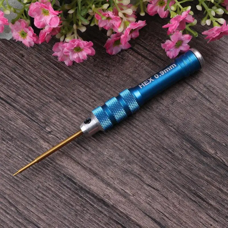 Hex Screwdriver HSS Blue Handle Hex Screwdriver Tool Set for RC Helicopter Repair Tools 0.9/1.27/1.3/1.5mm
Hex Screwdriver HSS Blue Handle Hex Screwdriver Tool Set for RC Helicopter Repair Tools 0.9/1.27/1.3/1.5mm