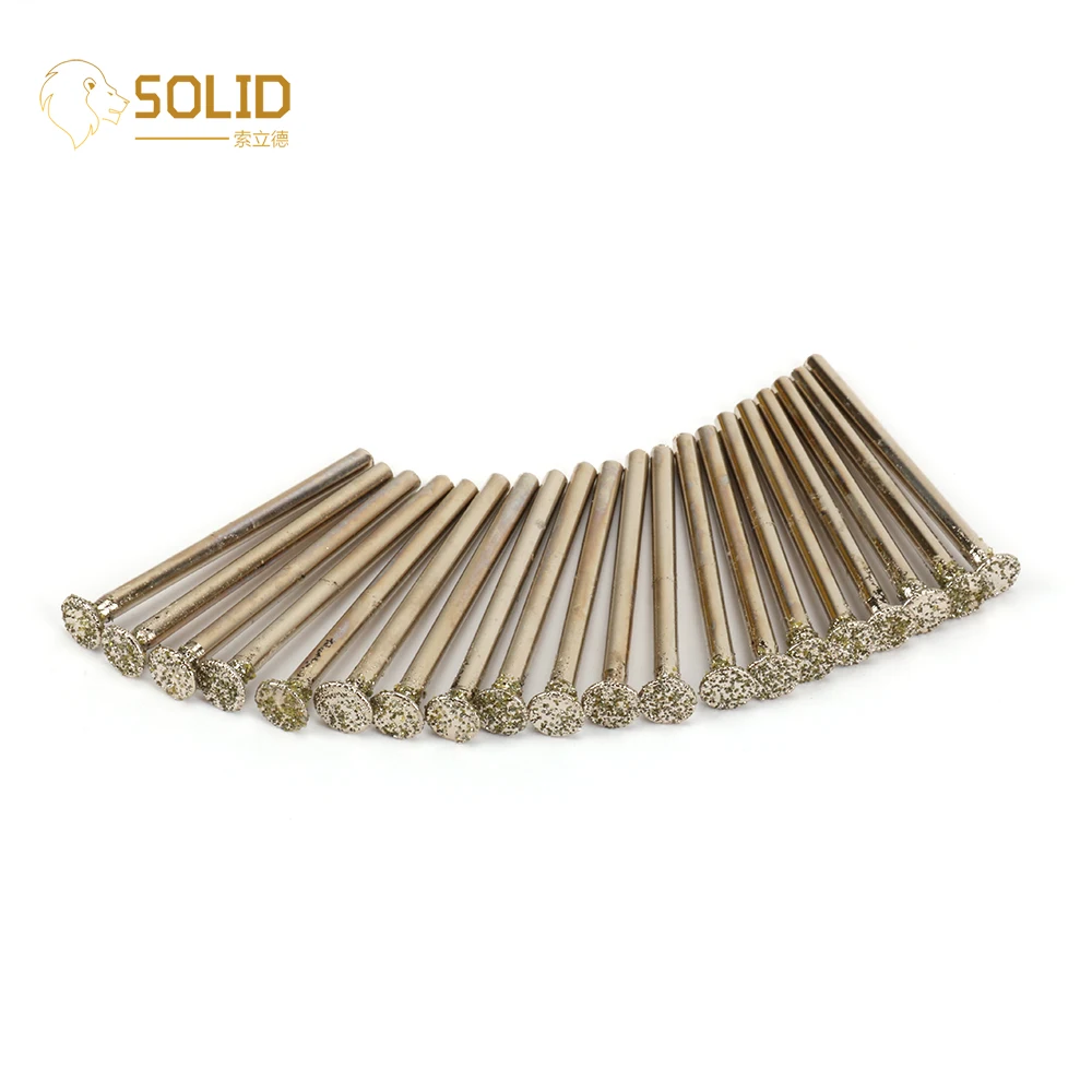 20Pcs 6mm 46 Grit Diamond Grinding Head T Type Burr Bits Rotary Tool for Carving Polishing Jewelry Jade Glass with 1/8" Shank
20Pcs 6mm 46 Grit Diamond Grinding Head T Type Burr Bits Rotary Tool for Carving Polishing Jewelry Jade Glass with 1/8" Shank