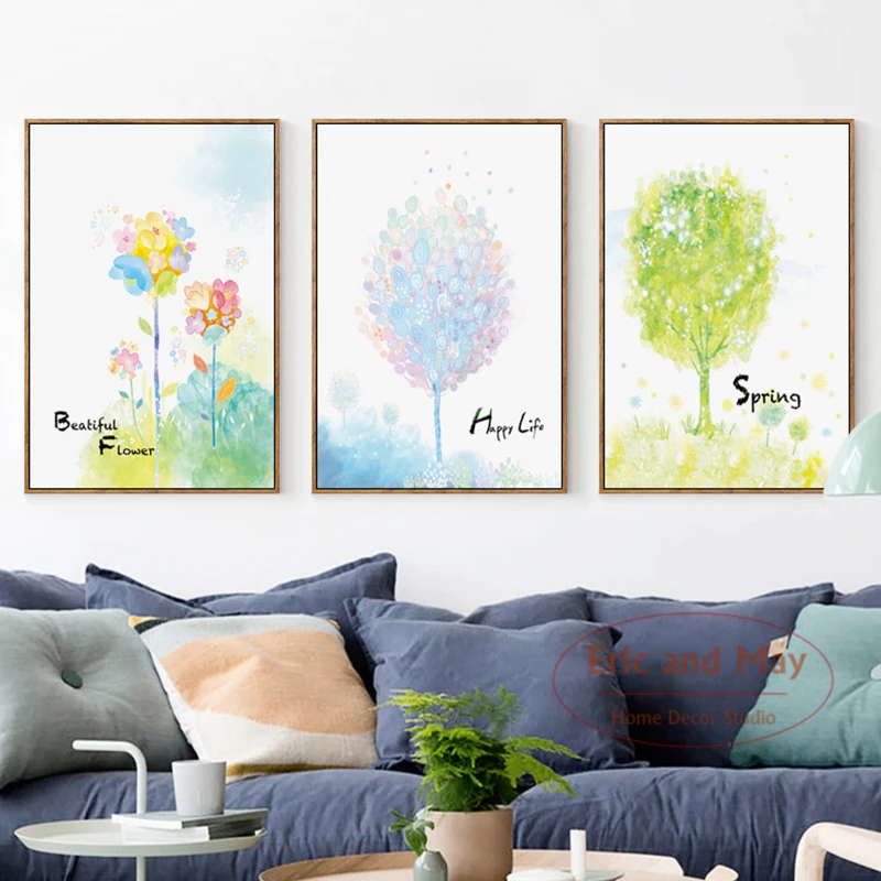 Sunshine Temperature Affection Life Colorful Flowers And Trees Canvas Painting Art Print Poster Picture Home Decor
Sunshine Temperature Affection Life Colorful Flowers And Trees Canvas Painting Art Print Poster Picture Home Decor