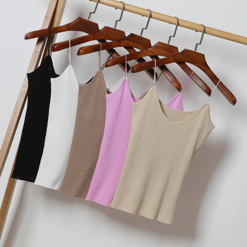 Crop Tops Women Solid Sexy V neck Straps Knitted Tank Tops Summer Camisole Women Gray Black White Top Vest Fitness Femme T-shirt
Crop Tops Women Solid Sexy V neck Straps Knitted Tank Tops Summer Camisole Women Gray Black White Top Vest Fitness Femme T-shirt
