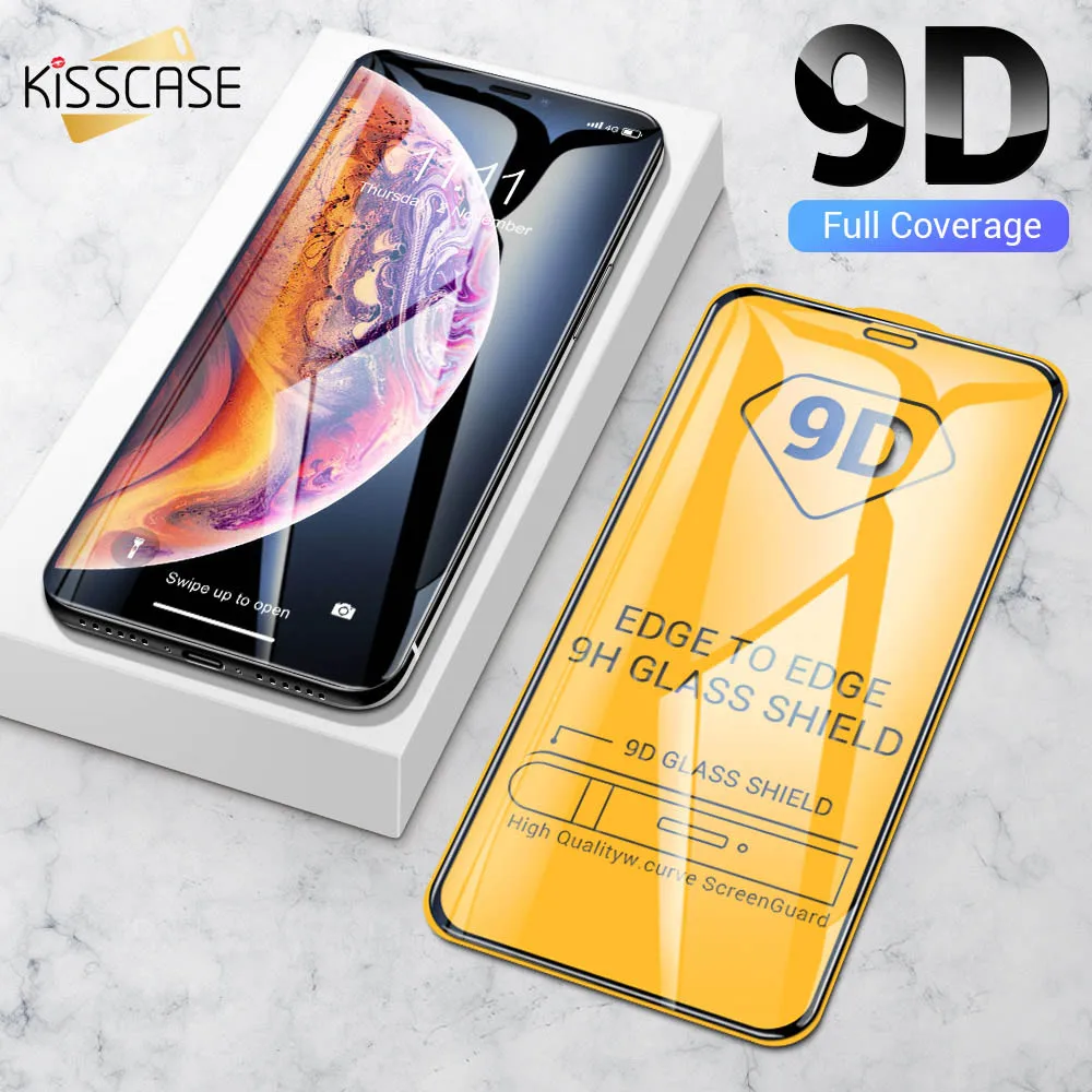 KISSCASE 9D полное клеевое закаленное стекло для Nokia 8 1 Защитная пленка экрана