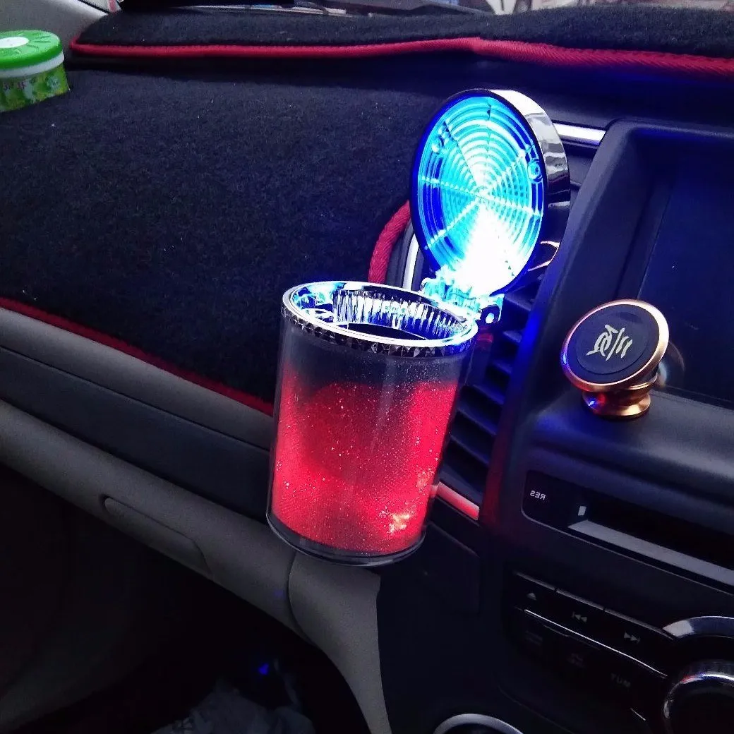 Car Ashtray With LED Light Cigarette Cigar Ash Tray Container Smoke Ash Cylinder Smoke Cup Holder Storage Cup Auto Accessories
Car Ashtray With LED Light Cigarette Cigar Ash Tray Container Smoke Ash Cylinder Smoke Cup Holder Storage Cup Auto Accessories