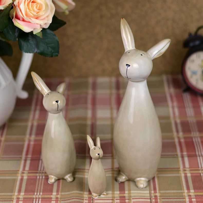 Home Office Creative Ceramic Ornaments Three Easter Rabbit Flambed Glazed Crafts Living Room Bedroom Desk Animal Dcoretion
Home Office Creative Ceramic Ornaments Three Easter Rabbit Flambed Glazed Crafts Living Room Bedroom Desk Animal Dcoretion