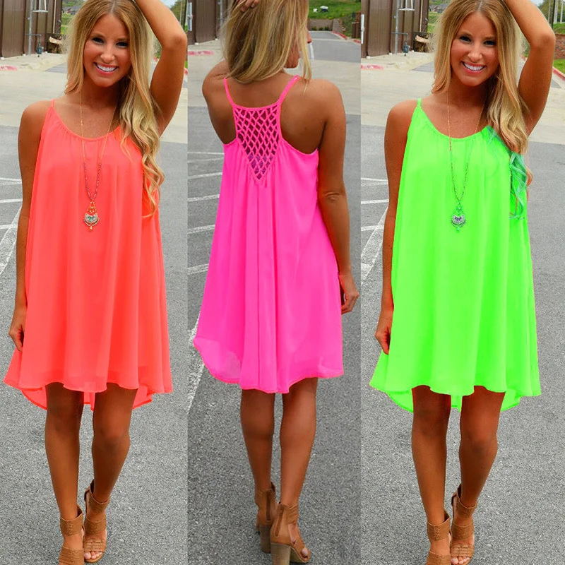 Women Beach Dress Fluorescence Female Summer Dress Chiffon Voile Women Dress Summer Style Women Clothing Plus Size Solid 25
Women Beach Dress Fluorescence Female Summer Dress Chiffon Voile Women Dress Summer Style Women Clothing Plus Size Solid 25