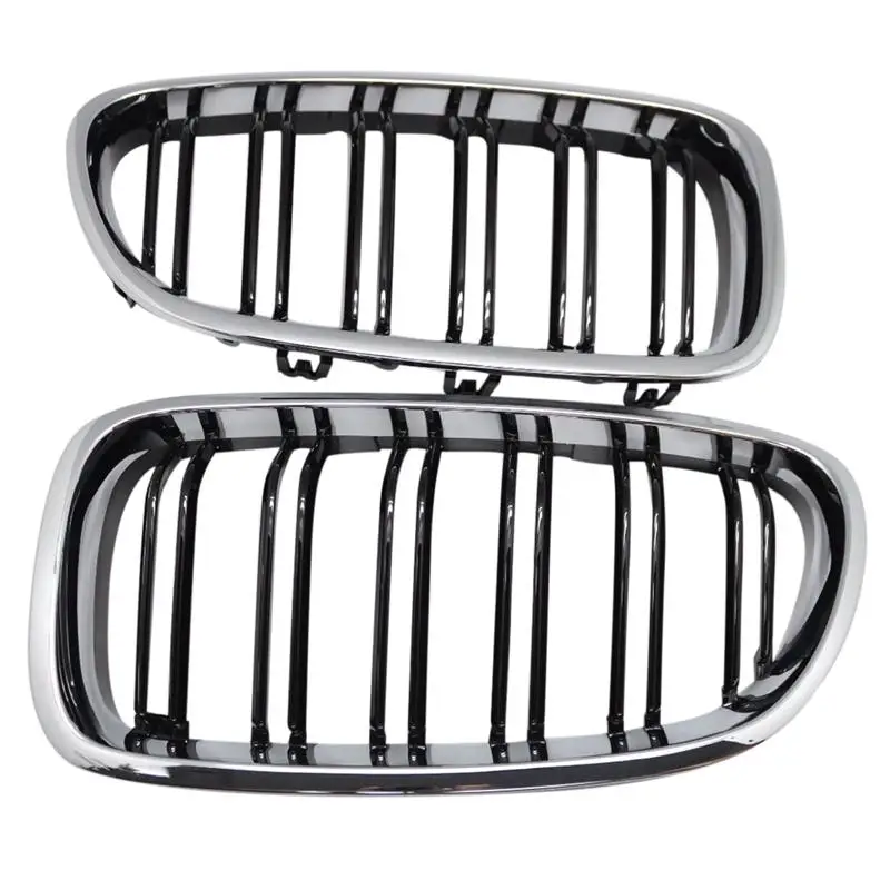 Silver + black Dual Fin Front Grille Grill Hood Nose For BMW F10 F11 5 2010-2015
Silver + black Dual Fin Front Grille Grill Hood Nose For BMW F10 F11 5 2010-2015