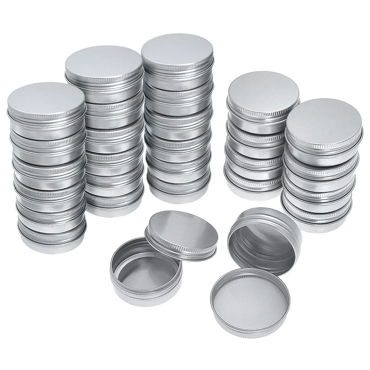 LUDA Pack Of 40 Screw Top Round Aluminum Tins Cans - Aluminum Screw Lid Round Tin Container Bottle
LUDA Pack Of 40 Screw Top Round Aluminum Tins Cans - Aluminum Screw Lid Round Tin Container Bottle
