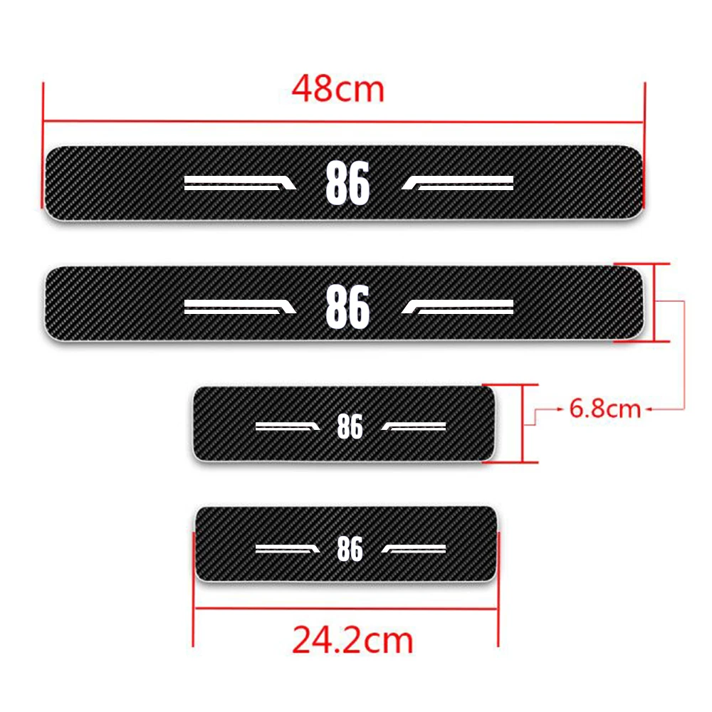 For Toyota 86 Carbon fiber vinyl sticker Car Door Sill Welcome Pedal Sticker Car Door Entry Guard 4D Car Aaccessories 4PCS
For Toyota 86 Carbon fiber vinyl sticker Car Door Sill Welcome Pedal Sticker Car Door Entry Guard 4D Car Aaccessories 4PCS