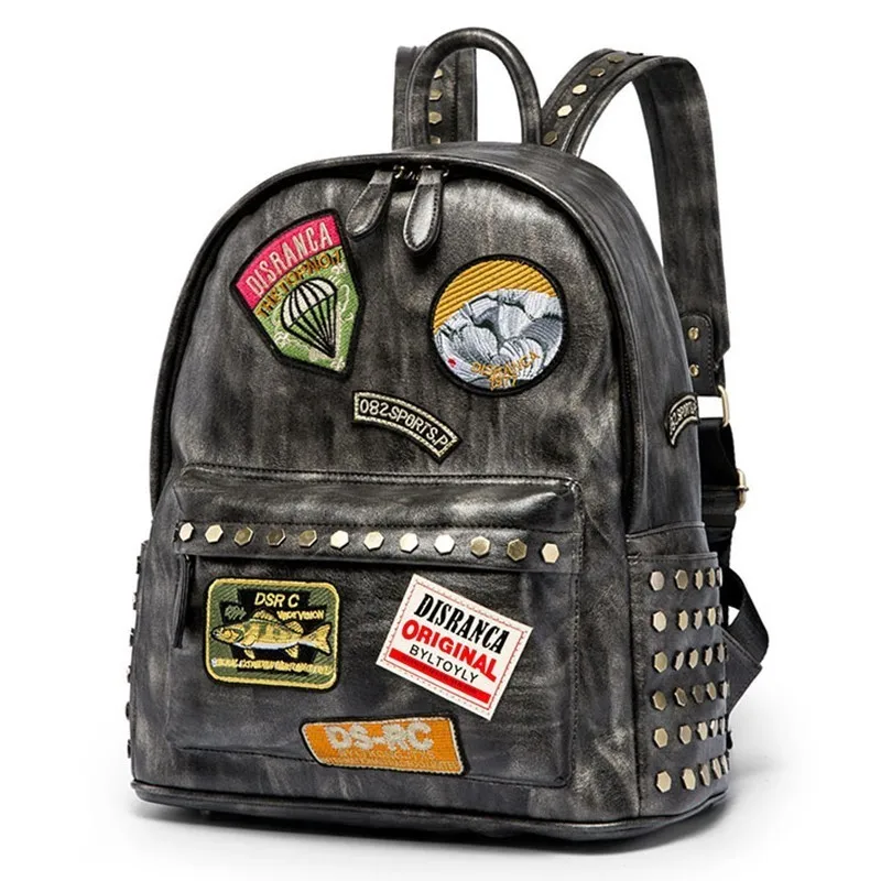 Fashion Backpack Men Personality Rivet Men's Medal Mochilas Shoulder Bag Waterproof PU Leisure Travel Bagpack Teenage Sac A Dos
Fashion Backpack Men Personality Rivet Men's Medal Mochilas Shoulder Bag Waterproof PU Leisure Travel Bagpack Teenage Sac A Dos
