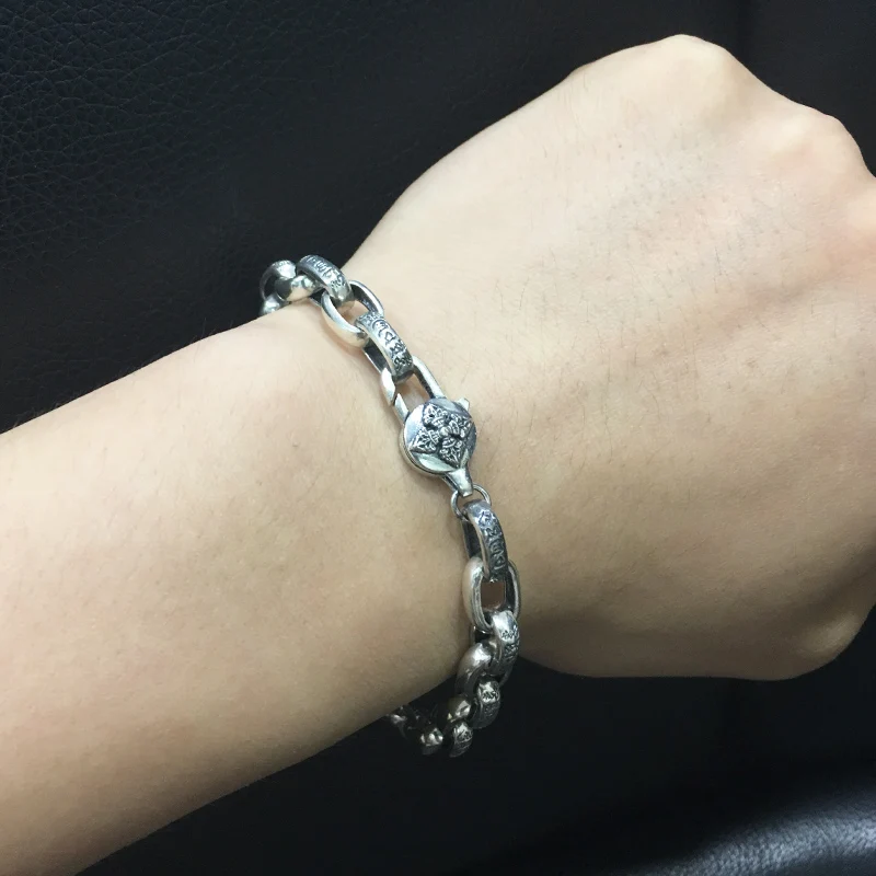 Buddha Heart Sutra Bracelet 100% 925 Sterling Silver Jewelry Men Women Mantra Vajra Amulet Bracelet Bangle 2018 Lucky Gift FB25
Buddha Heart Sutra Bracelet 100% 925 Sterling Silver Jewelry Men Women Mantra Vajra Amulet Bracelet Bangle 2018 Lucky Gift FB25