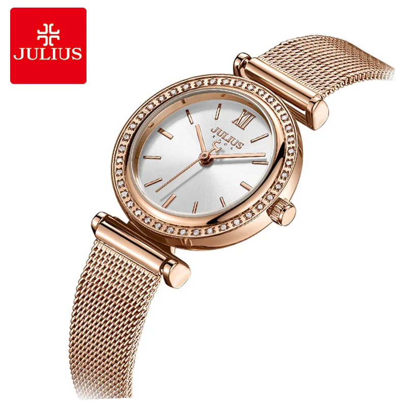 Julius Rose Gold Lady Watch Top Brand Luxury Crystal Stainless Steel Women Bracelet Watches Fashion Ladies Clock Reloj Muje Gift
Julius Rose Gold Lady Watch Top Brand Luxury Crystal Stainless Steel Women Bracelet Watches Fashion Ladies Clock Reloj Muje Gift