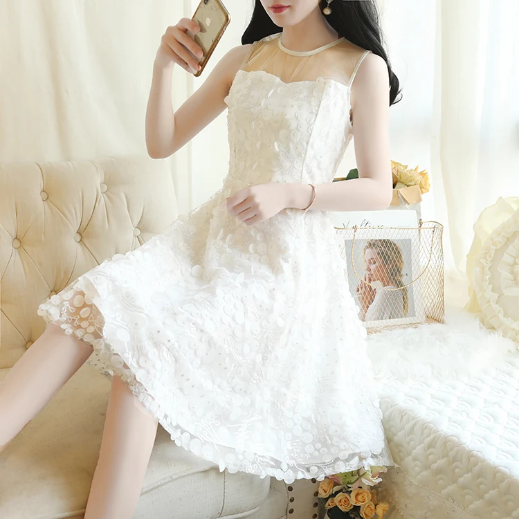 2019 Summer Women Hollow Out Gauze Dress Sweet Fashion White Pink Vestidos O Neck Sleeveless Emboridery Party Clothes S M L
2019 Summer Women Hollow Out Gauze Dress Sweet Fashion White Pink Vestidos O Neck Sleeveless Emboridery Party Clothes S M L