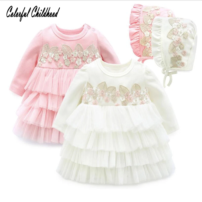 NEWborn baby girls Princess dress lace Ruffles floral embroidery with hat lovely infant baby autumn mesh warm cozy clothes 0-9m
NEWborn baby girls Princess dress lace Ruffles floral embroidery with hat lovely infant baby autumn mesh warm cozy clothes 0-9m