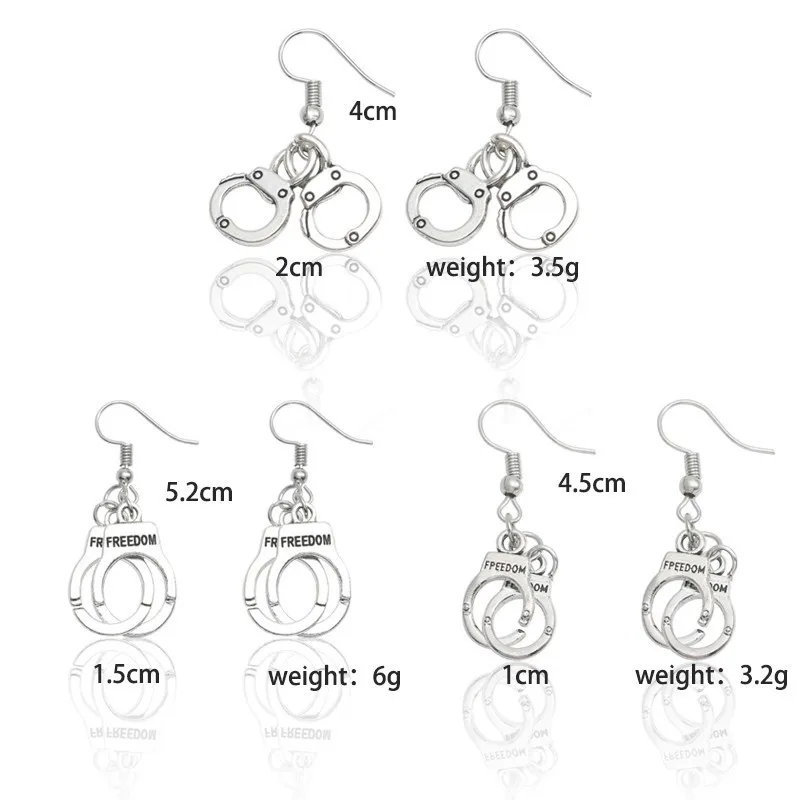 Fashion Handcuff Earrings Metal Freedom Handcuffs Drop Dangle Earrings For Women Girls Girlfriend Earring Jewelry Brincos
Fashion Handcuff Earrings Metal Freedom Handcuffs Drop Dangle Earrings For Women Girls Girlfriend Earring Jewelry Brincos
