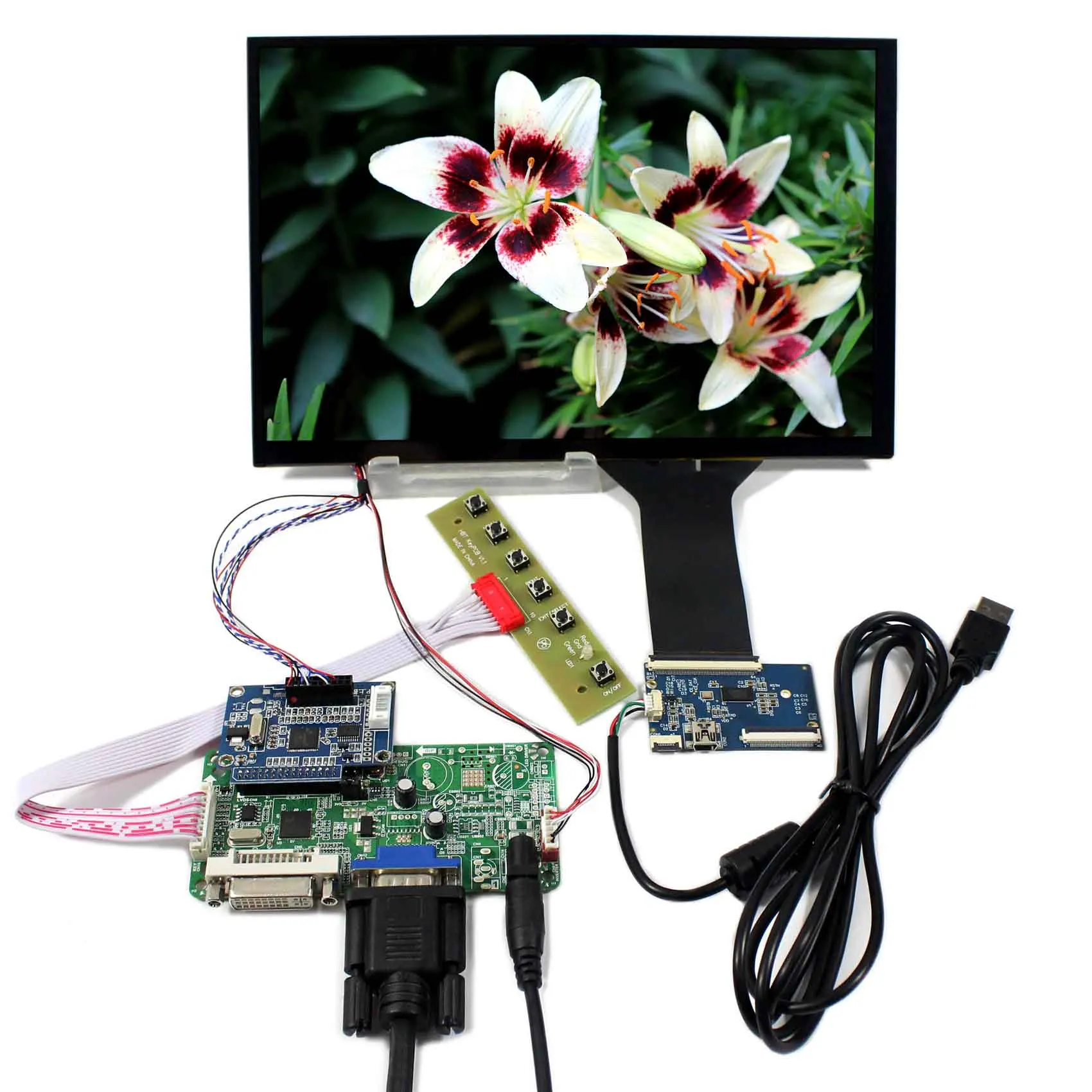 10.1inch AHAV LCD Screen Backlight WLED DVI VGA LCD Controller Board B101UAN01.A 1920X1200 Resolution
10.1inch AHAV LCD Screen Backlight WLED DVI VGA LCD Controller Board B101UAN01.A 1920X1200 Resolution