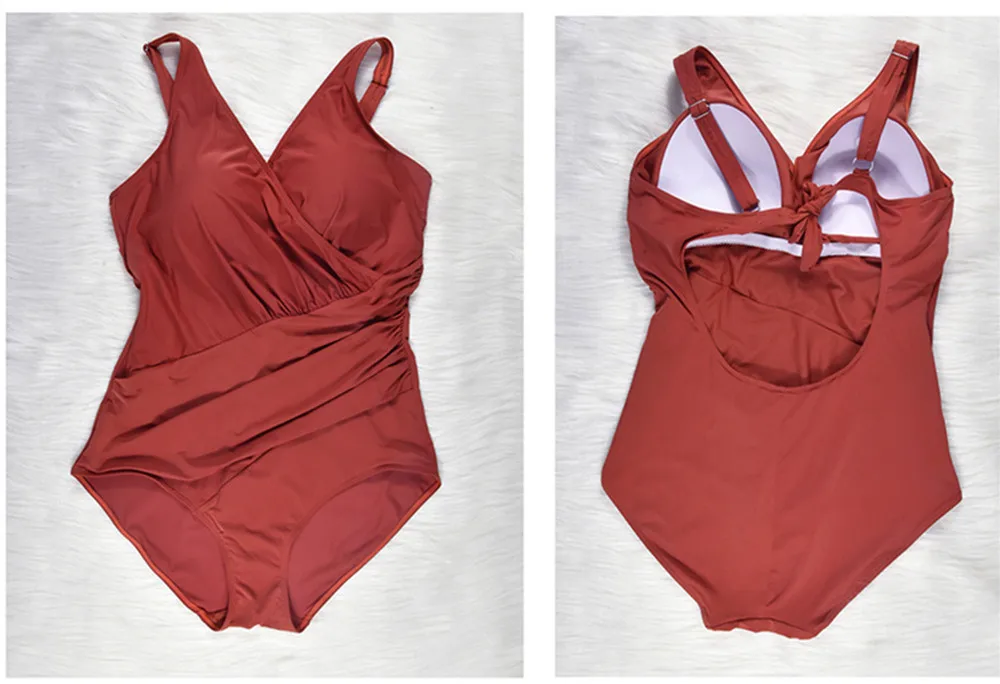 Solid Bandage One-piece Swimsuit Women V Neck Back Cut Out Monokini 2019 Ladies Beach Bathing Swimwear Plus Size Female
Solid Bandage One-piece Swimsuit Women V Neck Back Cut Out Monokini 2019 Ladies Beach Bathing Swimwear Plus Size Female