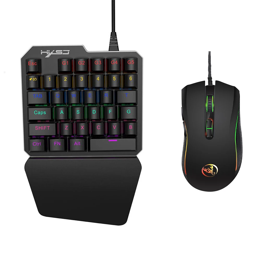 HXSJ J100 игровая клавиатура с 35 клавишами для одной руки, проводная USB-клавиатура и игровая мышь, механическая клавиатура для одной руки, комбин...
HXSJ J100 игровая клавиатура с 35 клавишами для одной руки, проводная USB-клавиатура и игровая мышь, механическая клавиатура для одной руки, комбин...
