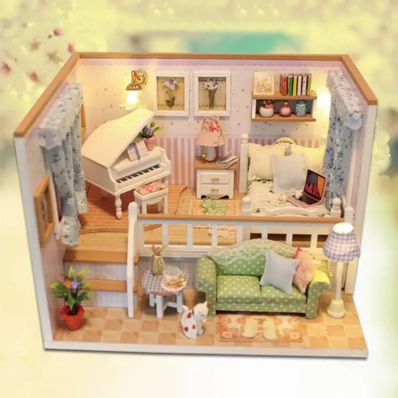 3D Деревянный кукольный домик для детей мебель Наборы игрушек сделай сам
