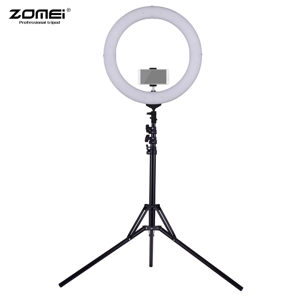 ZOMEI 18" Ring Video Light LED Light+Mini Ball Head Phone Holder Carrying Bag Light Stand for Wedding Live Show Selfie Shooting
ZOMEI 18" Ring Video Light LED Light+Mini Ball Head Phone Holder Carrying Bag Light Stand for Wedding Live Show Selfie Shooting