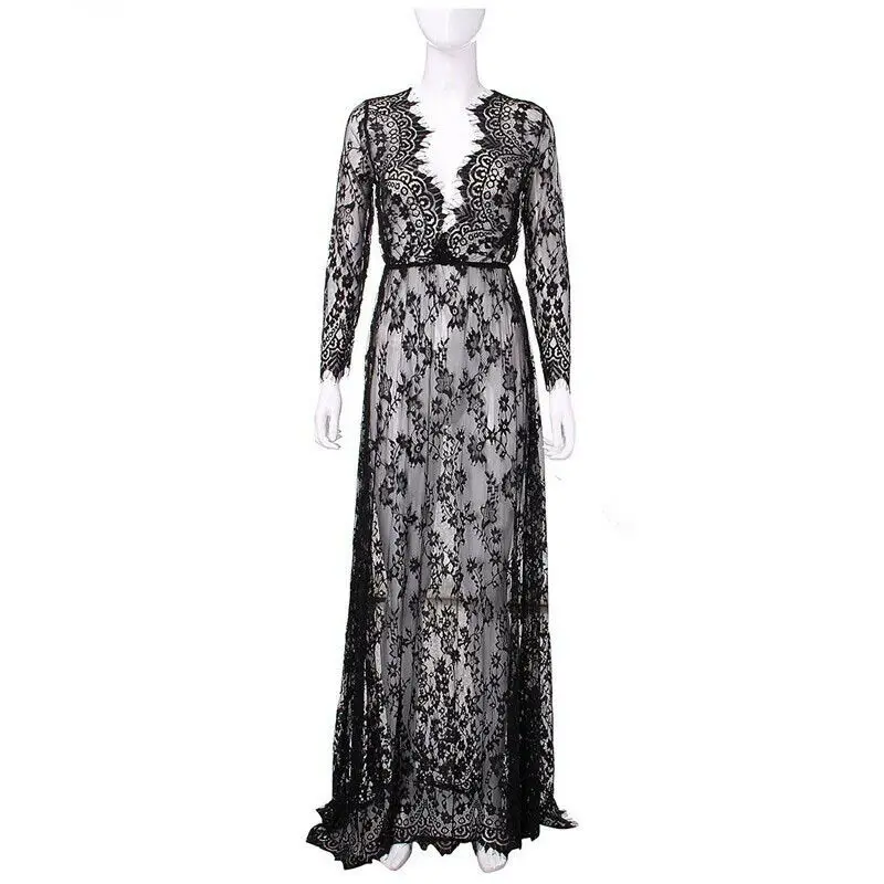 NEW Women Evening Party Dress Sexy Lace See-through Slim Maxi Ball Gown Transparent Lingerie Exotic Long Dresses
NEW Women Evening Party Dress Sexy Lace See-through Slim Maxi Ball Gown Transparent Lingerie Exotic Long Dresses