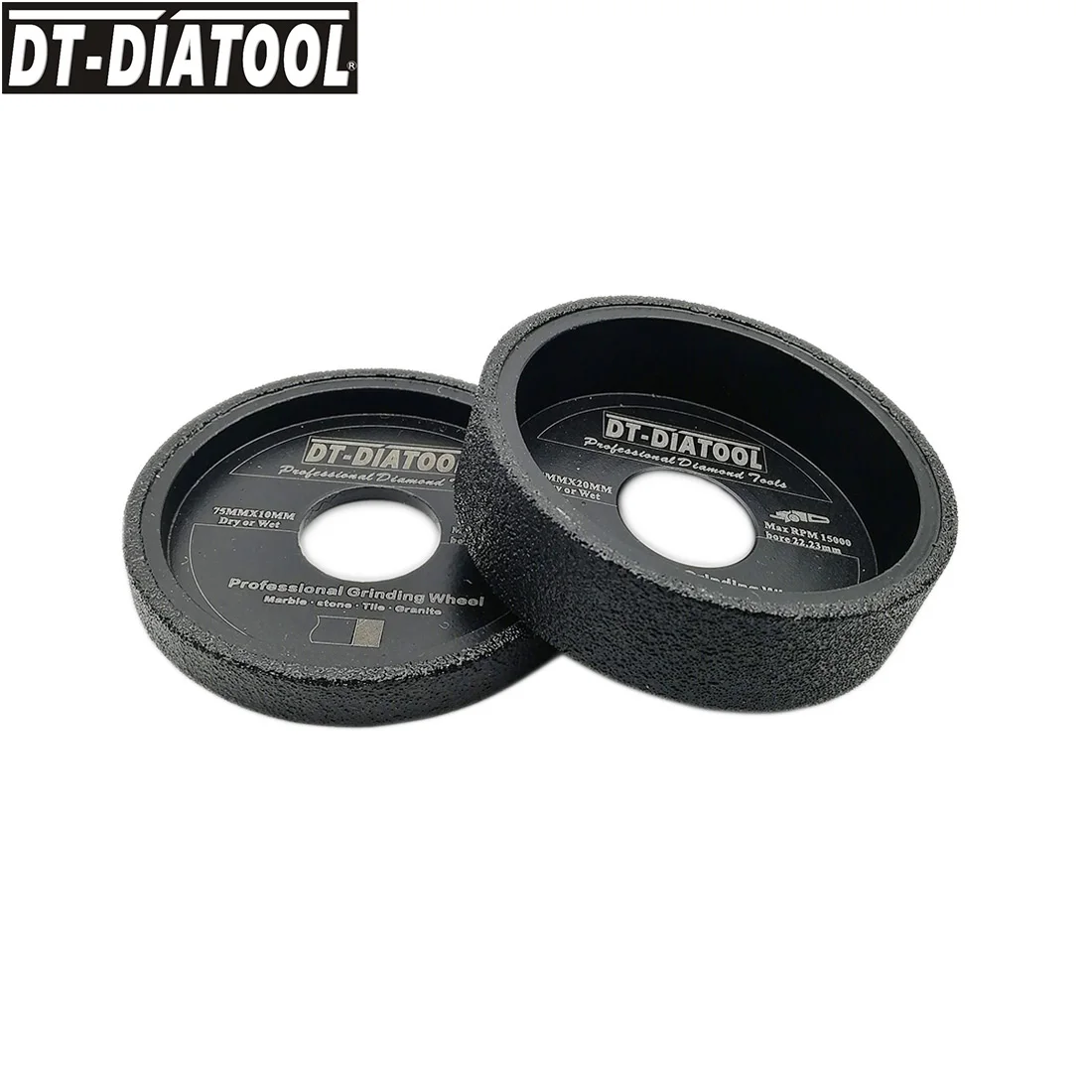 

DT-DIATOOL 1pc Diameter 75mm Vacuum Brazed Diamond Grinding Disc Flat Wheel Sanding Disc on Marble Granite Quartz Ceramics Stone