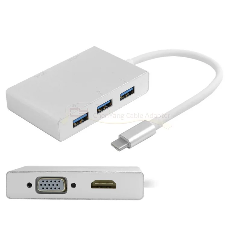 Jimier USB-C USB 3.1 Type C to HDMI-compatible Digital AV & VGA & USB HUB OTG Adapter for Laptop Laptop Pro
Jimier USB-C USB 3.1 Type C to HDMI-compatible Digital AV & VGA & USB HUB OTG Adapter for Laptop Laptop Pro