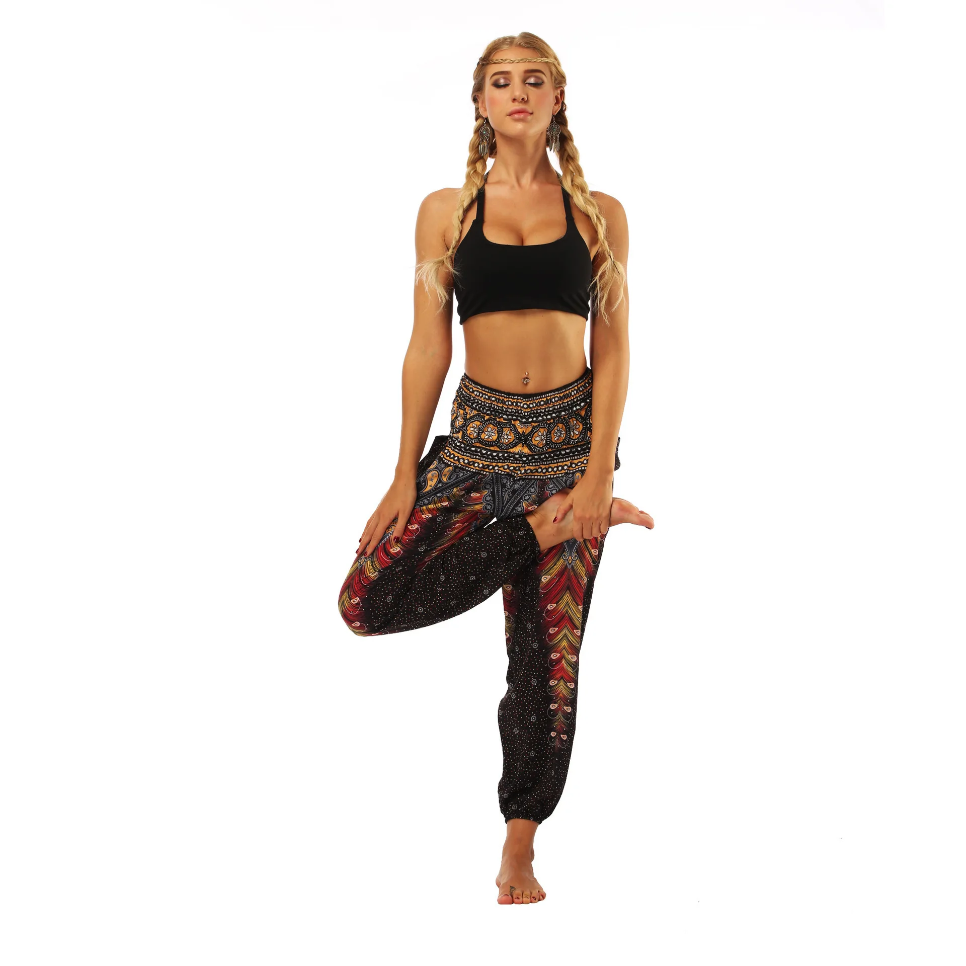 Women Thai Harem Trousers Yoga Pants Loose Wide Leg Festival Hippy Smock High Waist Plus Size Beach gym India Large Crotch
Women Thai Harem Trousers Yoga Pants Loose Wide Leg Festival Hippy Smock High Waist Plus Size Beach gym India Large Crotch