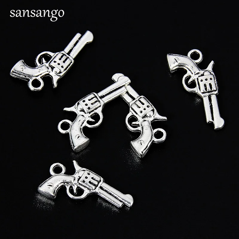 Sansango 10pcs Charms Pistol Gun Handmade Craft Pendant Making fit,Vintage Tibetan Silver Color DIY For Bracelet Necklace
Sansango 10pcs Charms Pistol Gun Handmade Craft Pendant Making fit,Vintage Tibetan Silver Color DIY For Bracelet Necklace