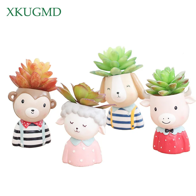 Сказочный цветочный горшок для ранчо, милые Мультяшные животные, овца, обезьяна, цветочные горшки, микро пейзаж, комбинированный настольный... 
Сказочный цветочный горшок для ранчо, милые Мультяшные животные, овца, обезьяна, цветочные горшки, микро пейзаж, комбинированный настольный...