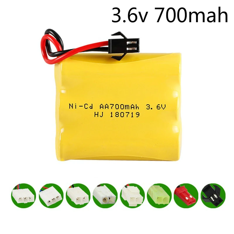 

3.6v 700mah NICD Battery Ni-CD Battery AA 3.6v battery pack for RC toy Car Boat GUN TANK Trucks Trains RC toy model Battery