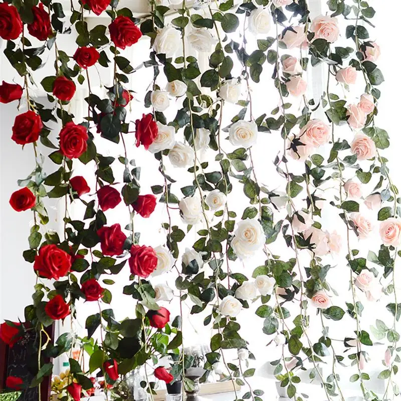 180 см Искусственный цветок розы поддельные Висячие декоративные лоза
