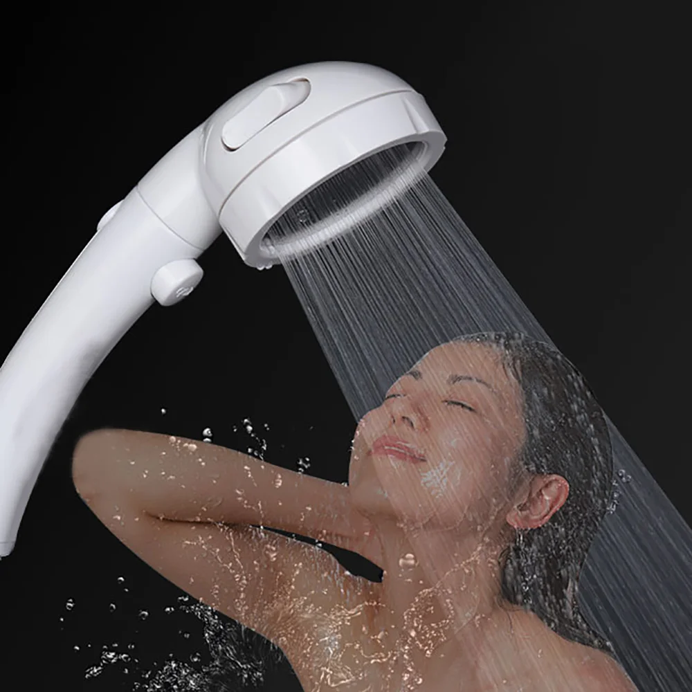 Фото Ручная Лейка для душа высокого давления 3 режима ручной распылитель ванной(China)